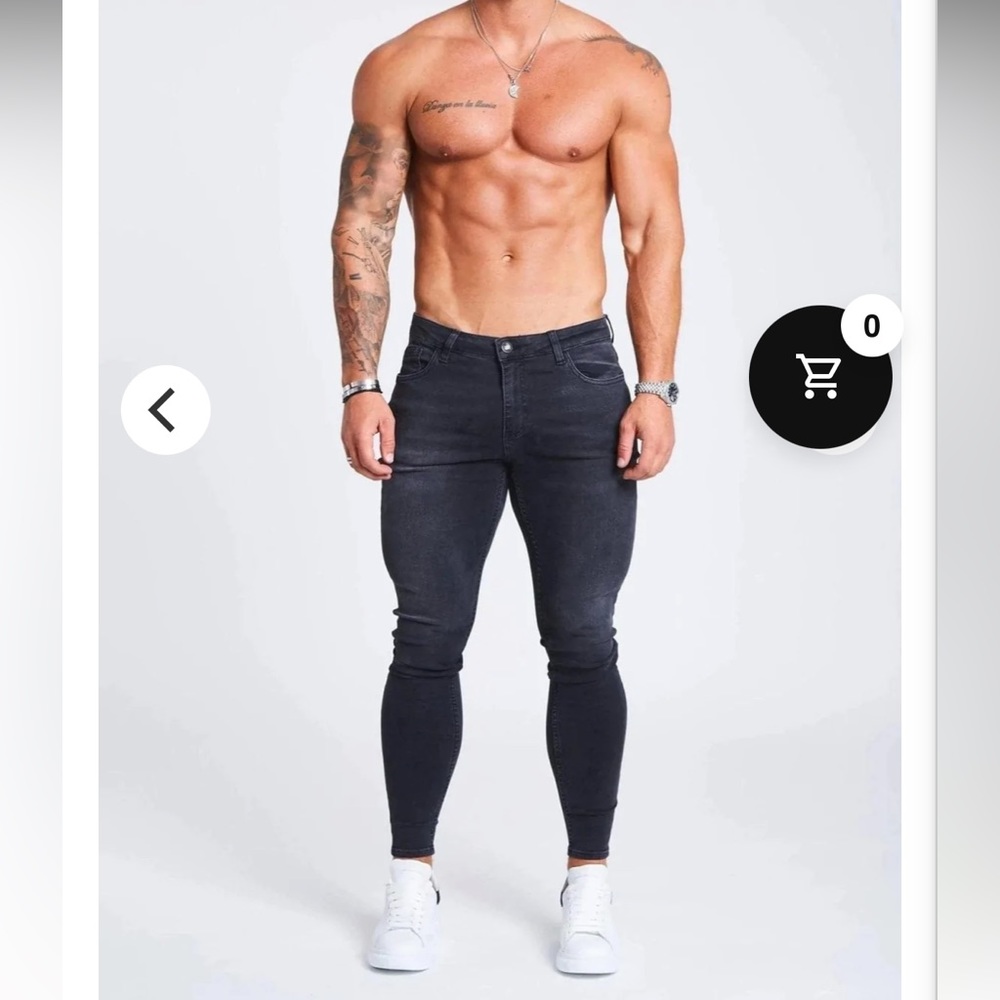 LEGEND LONDON SPRAY-ON JEANS IN GREY SIZE 28